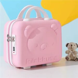 RILAKKUMA Cosmetic Case Suitcase Portable Lock Password Mini Cosmetic Storage